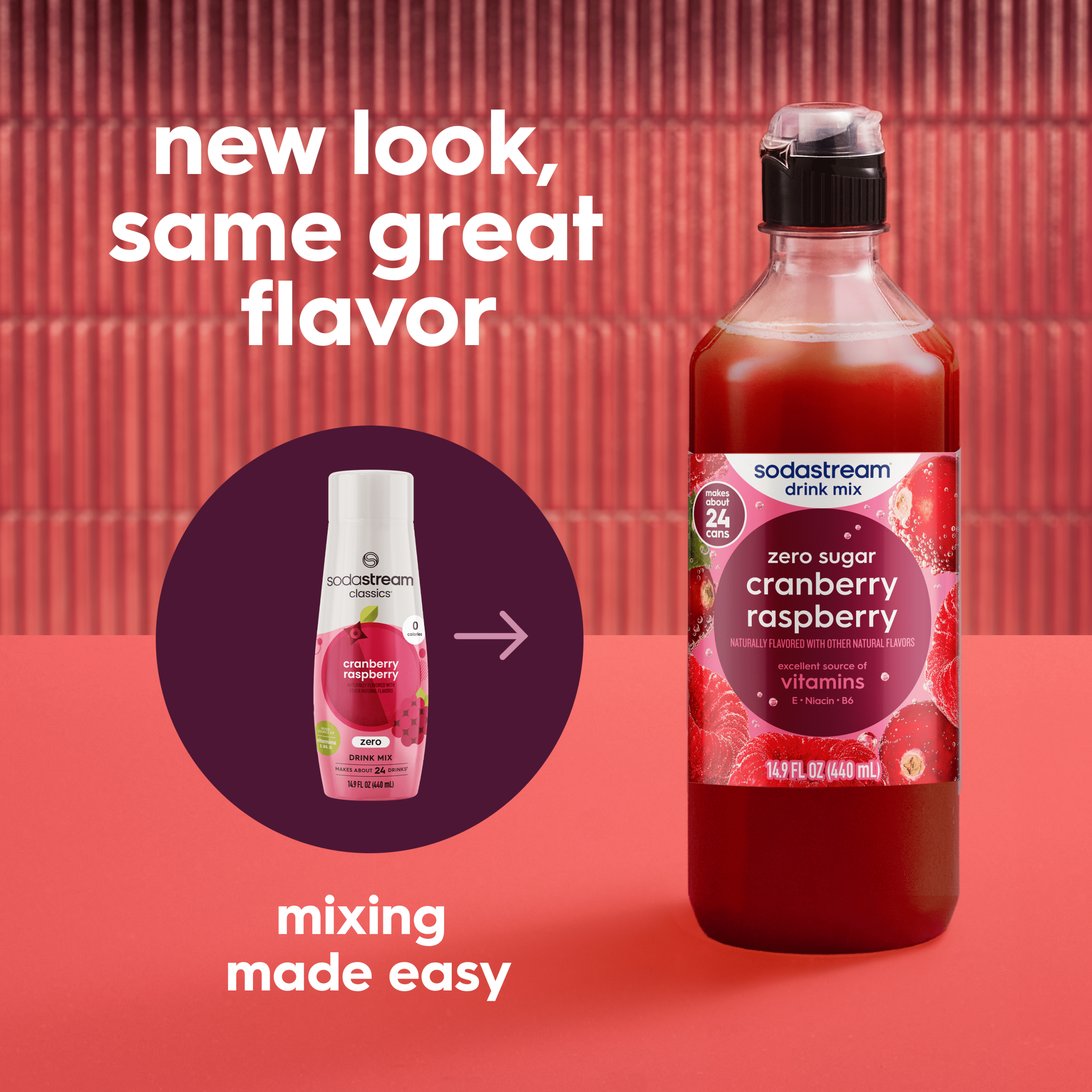 Sodastream Classics? Cranberry & Raspberry Zero Sugar Drink Mix 440ml - Image 4