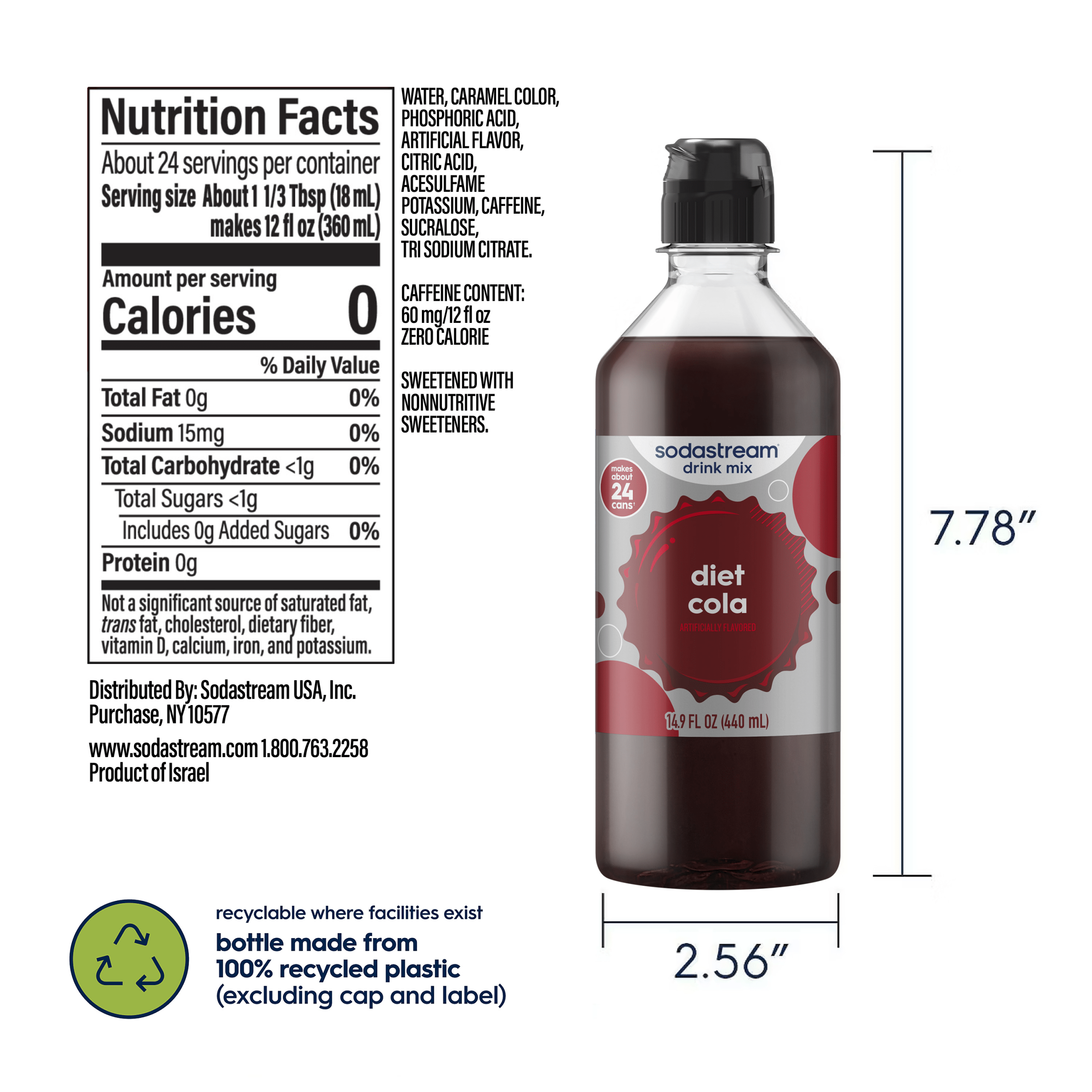 Sodastream Classics? Diet Cola Drink Mix 440ml - Image 6