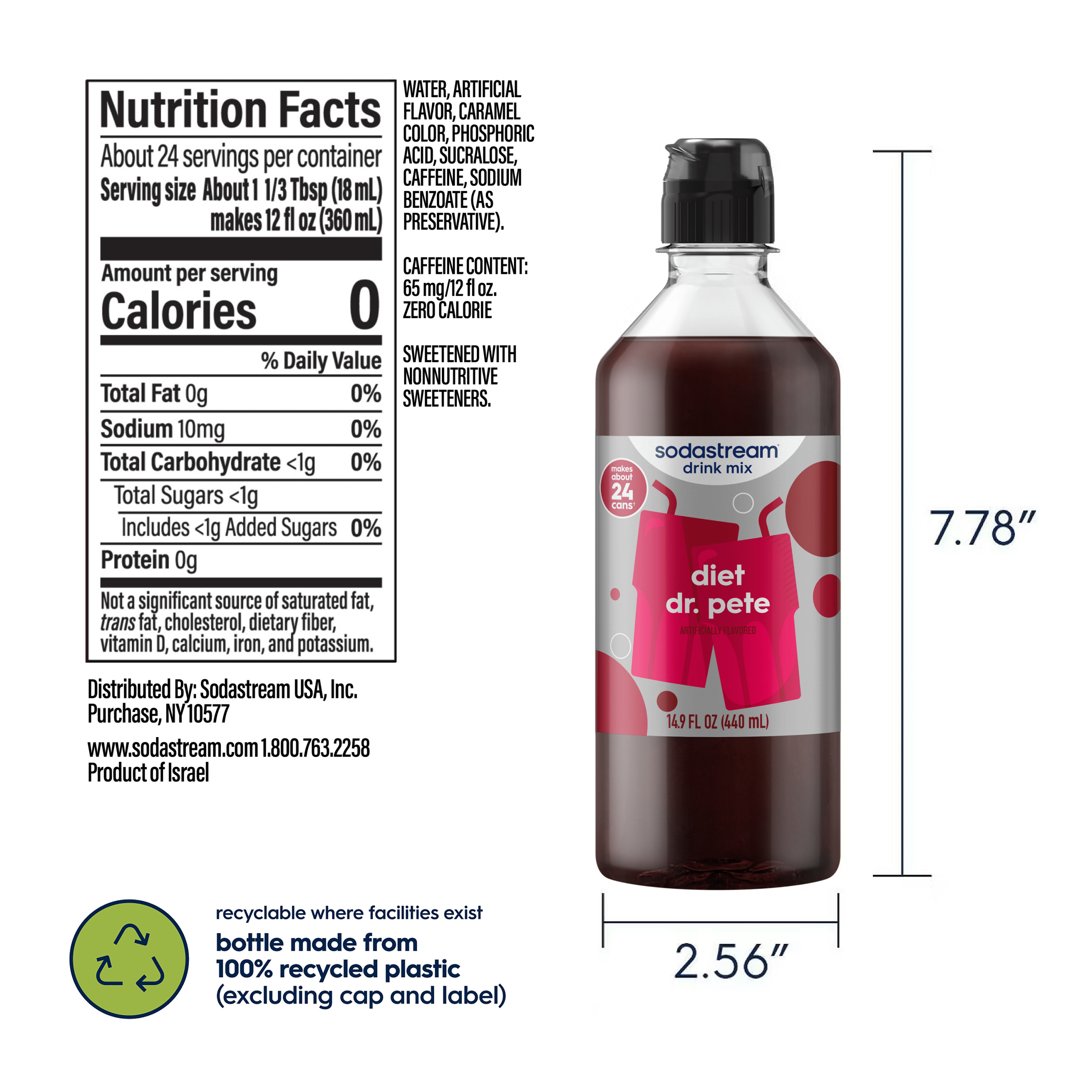 Sodastream Classics? Diet Dr. Pete Drink Mix 440ml - Image 6